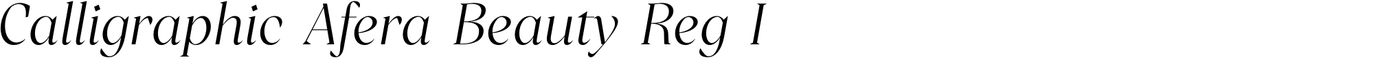 Calligraphic Afera Beauty Reg I image